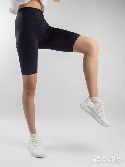 Велосипедки женские спортивные высокая талия шорты