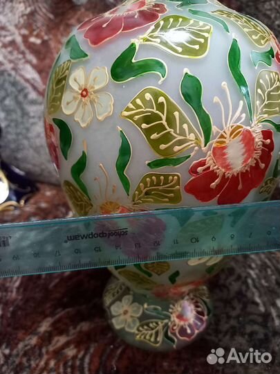 Графин / штоф декоративное цветное стекло роспись