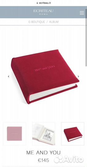 Фотоальбом с бархатной обложкой Ecriteau Италии