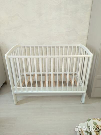 Детская кроватка Бьянка продольный маятник 120х60