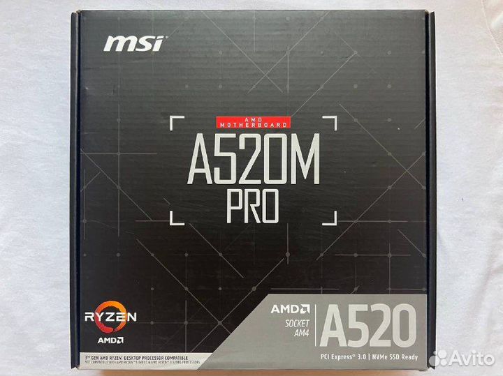 Материнская плата AM4 MSI A520M PRO