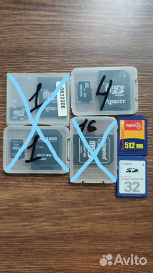 Карта памяти SD 32mb, microSD 4Gb