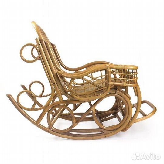 Кресло качалка из ротанга бу