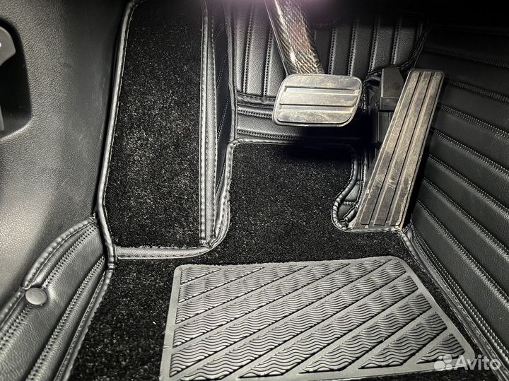 3Д 3D коврики из экокожи с широкими бортами