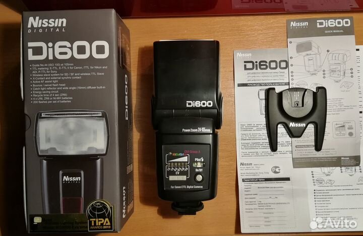 Вспышка Nissin Di-600 for Canon