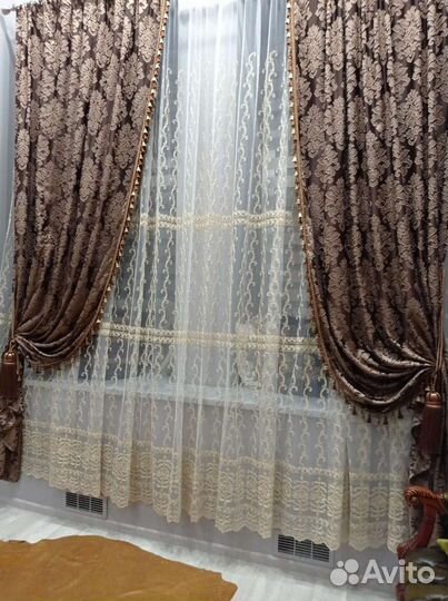 Шторы плотные блек аут,тюль итальянская