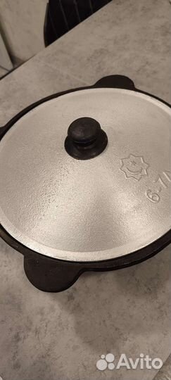 Казан чугунный с плоским дном, Садж