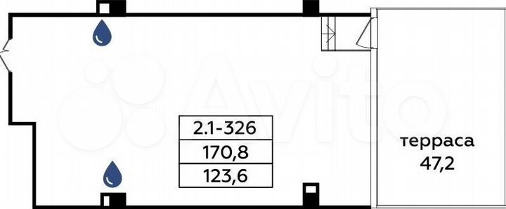 Продается помещение под офис площадью 170.8 кв.м