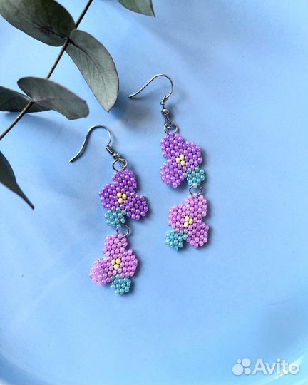 Серьги из бисера