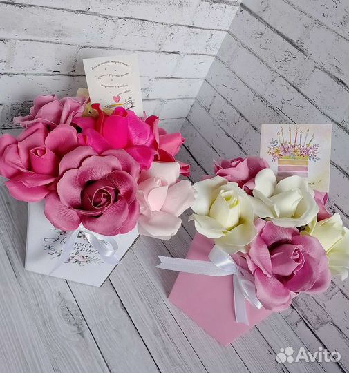 Букет мыльных роз 7шт