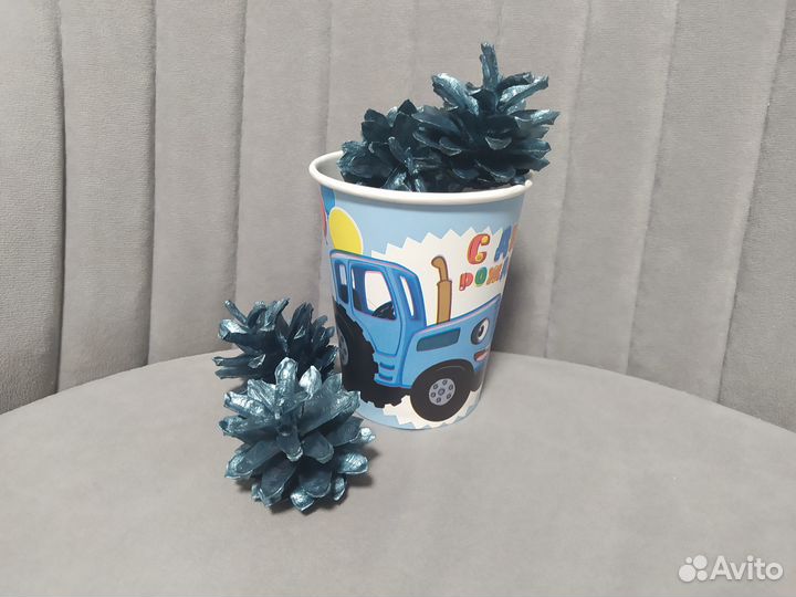 Шишки сосновые набор 10шт состаренное серебро