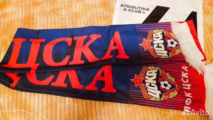 Шарф шёлковый летний болельщика цска
