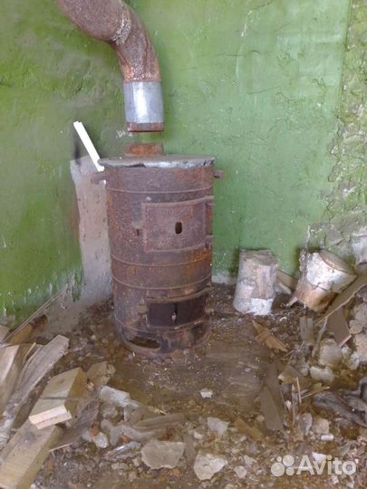 Печка буржуйка чугунная