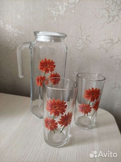Новый набор Кувшин, стаканы 6 шт
