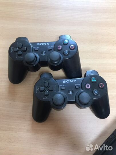 Sony playstation 3, два геймпада, 4 игры