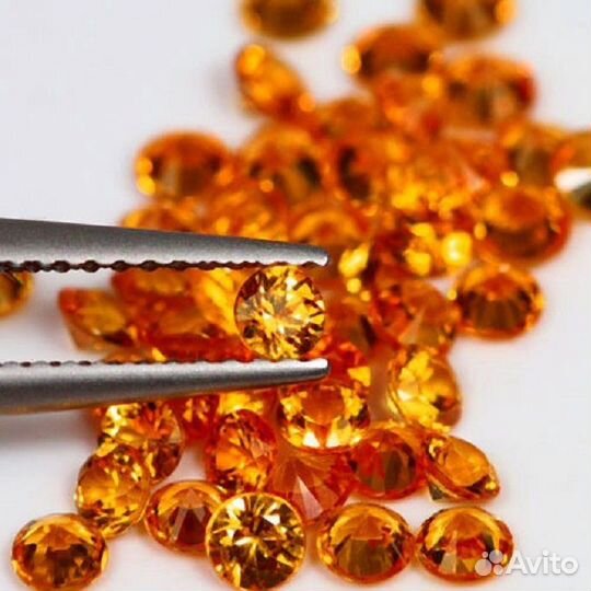 Сапфир натуральный 1,05Ct 1,2мм 100шт VVS Цейлон