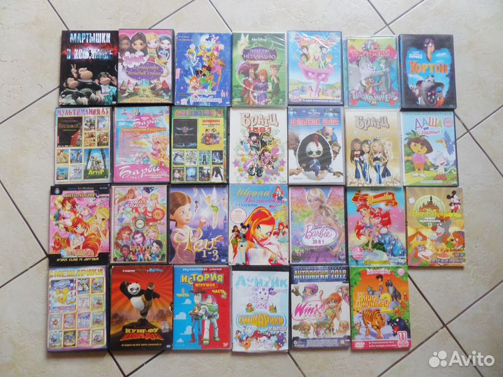 Dvd диски мультфильмы, цена за все 27 штук