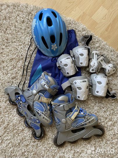 Роликовые коньки детские с защитой