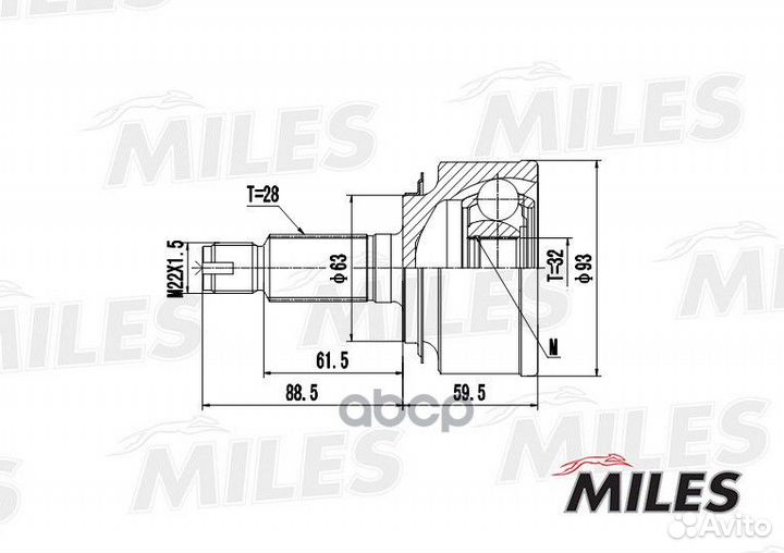 Шрус honda CR-V/accord 2.0/2.4 02-06 нар. ga201