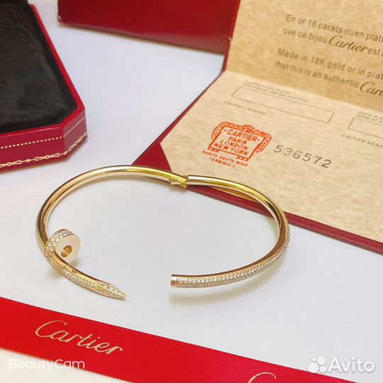 Cartier браслет из золота 750 пробы и бриллиантов