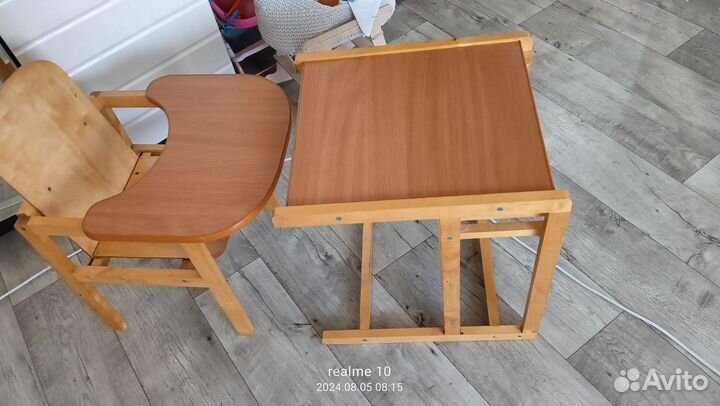 Стульчик для кормления деревянный для детей