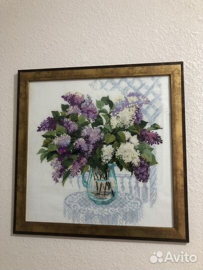 Готовая вышивка крестом ручная работа