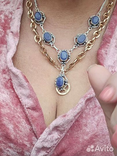 Колье с сапфирами