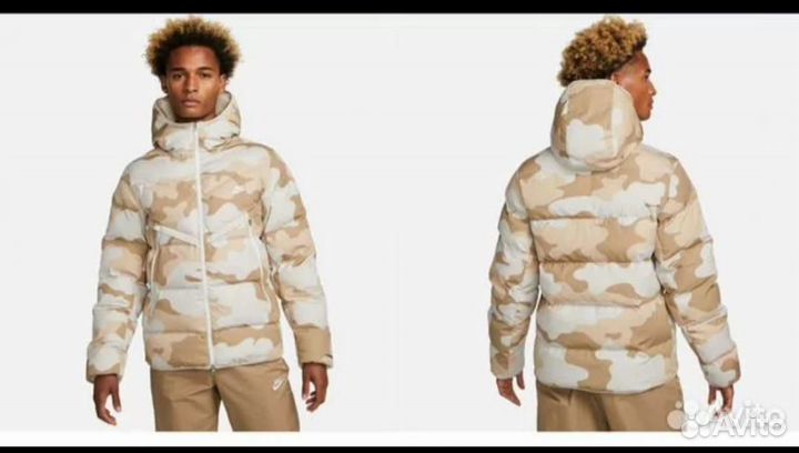 Пуховик Nike Beige Camo Jacket, XL,оригинал