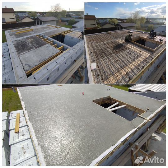 Заливка бетона: фундамент, плита монолитная и тд