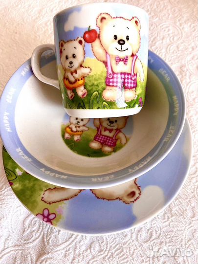 Набор детской посуды фарфор