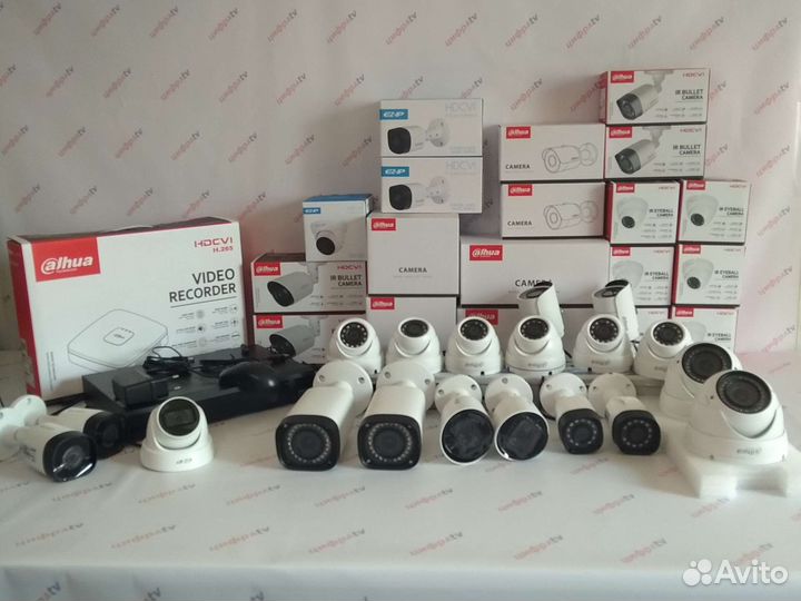 Видеонаблюдение 4Мп Dahua 19 камер IP варио