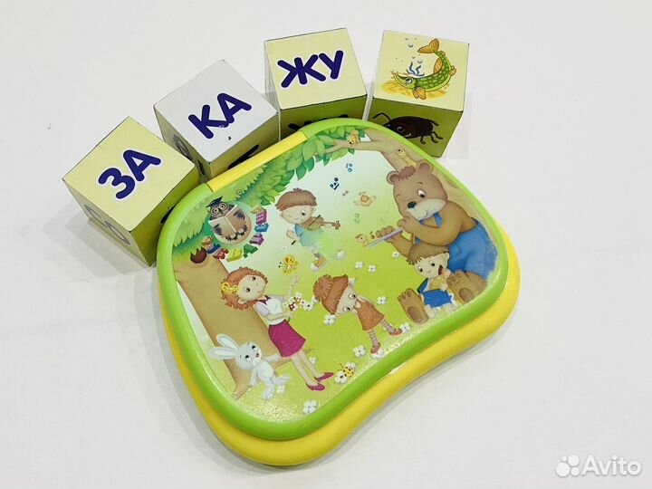 Игровой ноутбук развивающие игры детские кубики
