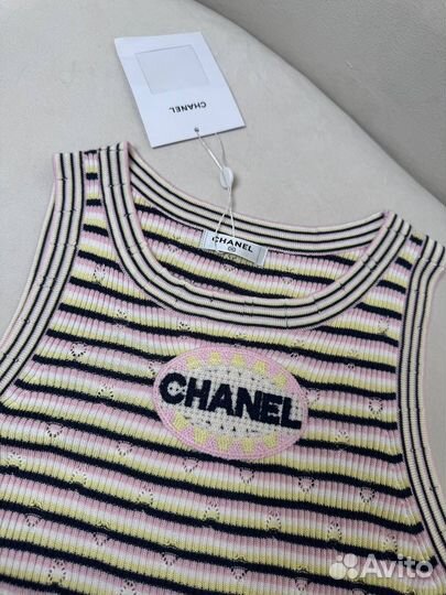 Майка трикотажная chanel женская