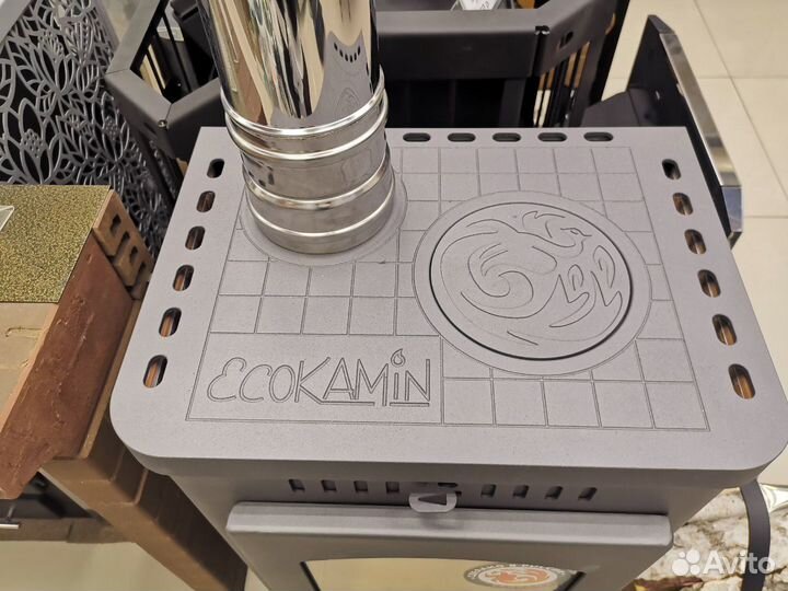 Печь-камин Бавария Оптима с плитой