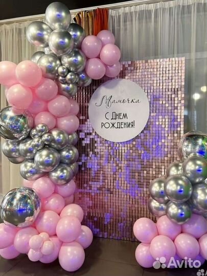 Фотозона, воздушые шары, баннер