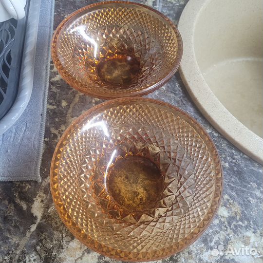 Набор салатников стекло 70е 