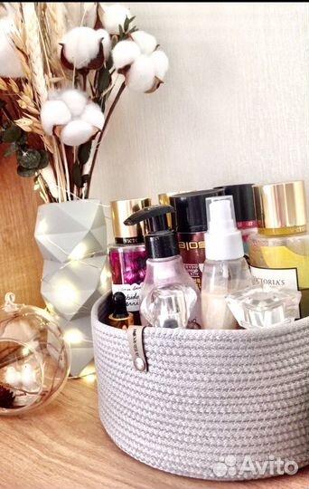 Корзина для хранения хлопковая из джута