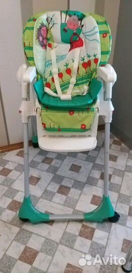 Детский стульчик для кормления chicco polly