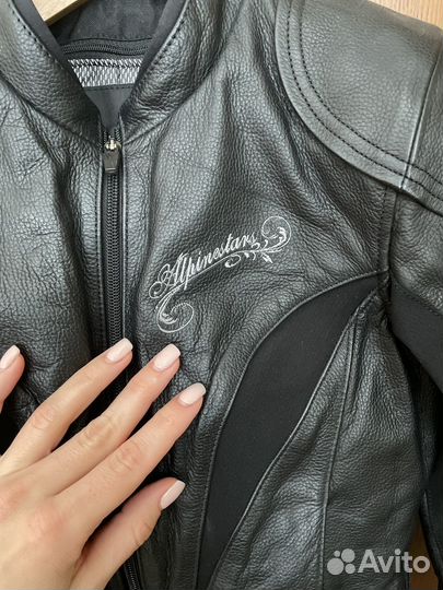 Кожаная женская мотокуртка Alpinestars