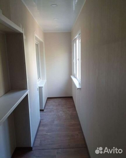 Пластиковая лоджия с отделкой