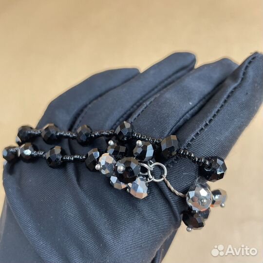 Бусы ожерелье стекло винтаж украшение на шею СССР