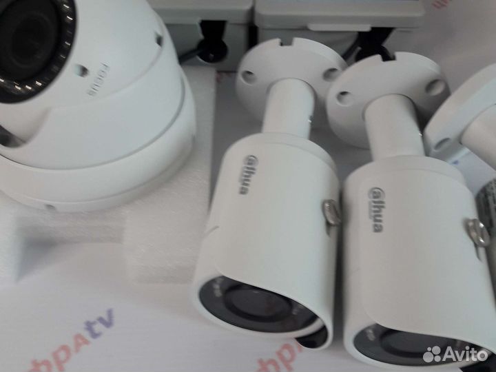 7 камер видеонаблюдения 4Мп регистратор Dahua