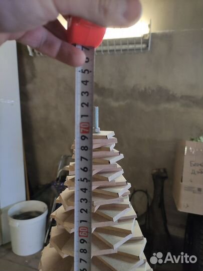 Ëлка искусственная, новогодняя, деревянная