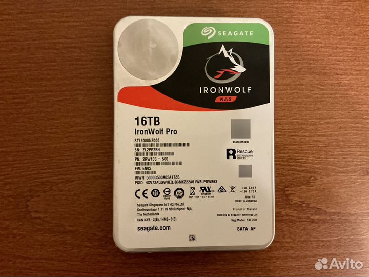 Hdd seagate ironwolf pro 16tb