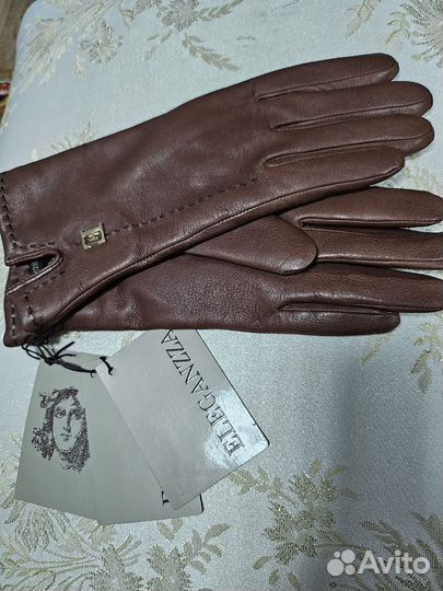 Перчатки женские кожаные Eleganza