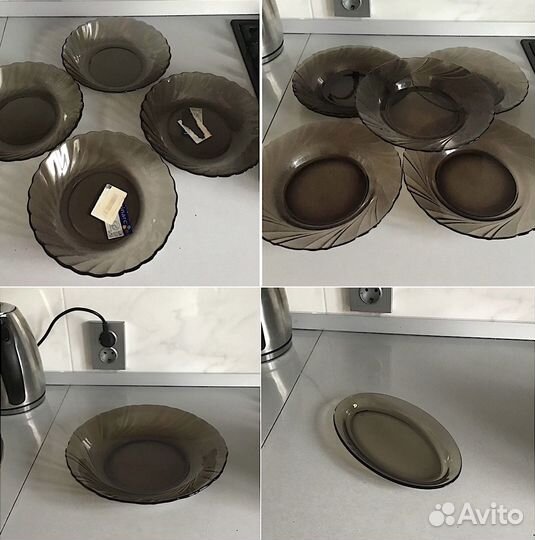 Посуда из темного стекла Франция Luminars