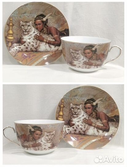 Чайная пара, костяной фарфор