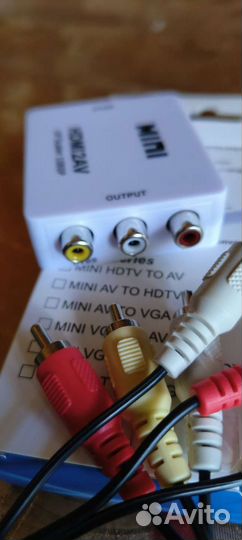 Переходник-конвертер hdmi на AV (RCA)