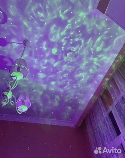 Лазерный проектор Звёздного неба 8w Блютуз колонка