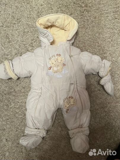 Детский зимний комбинезон 62-68см